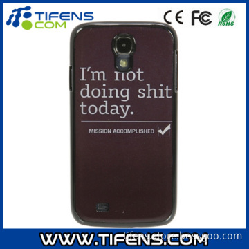 Phone Case with Gray on Black Letter Pattern for Samsung S4/I9500